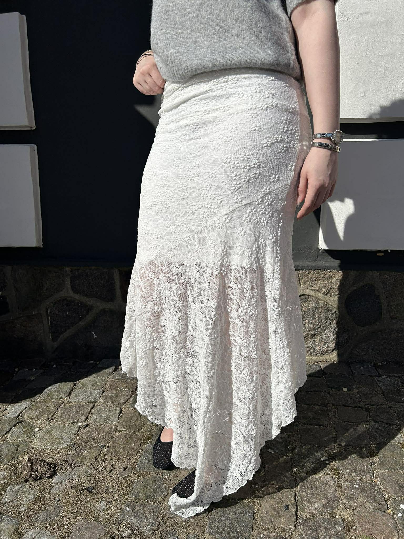 NMFRANNY Midi Skirt - Bright White